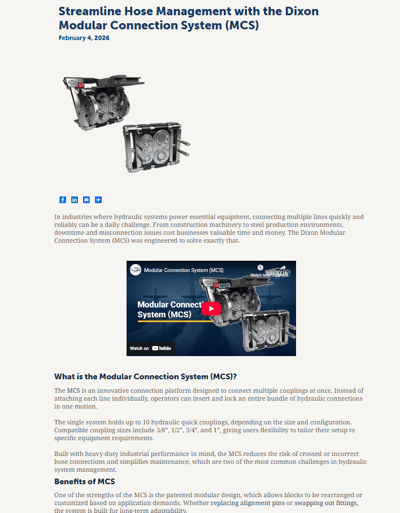 Streamline Hose Management with the Dixon MCS blog 